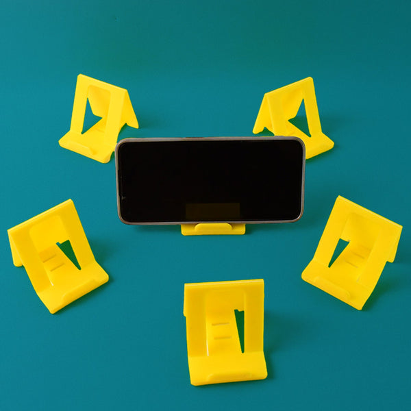 Adjustable Foldable Plastic Mobile Phone Stand (6 Pc / Mix Color)