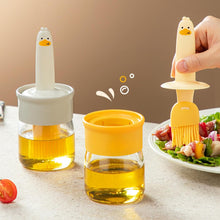Plastic 2 in 1 Oil Dispenser Bottle with Silicone Basting Brush (1 Set)