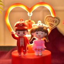Cute Romantic Couple Love Showpiece With Heart Frame (1 Pc)