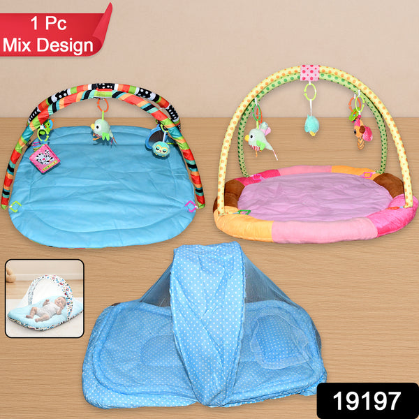 Multipurpose Baby Play Gym And Sleeping Mat (Mix Design  1 Pc)